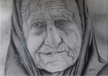 Drawing titled "Marcas do tempo - W…" by Isabel Cabrita, Original Artwork, Graphite