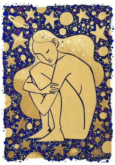 Pittura intitolato "universa" da Isaque Schafer, Opera d'arte originale, Gouache