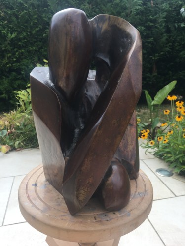 Sculpture intitulée "Méditation" par Bob (Parrenin), Œuvre d'art originale, Bronze