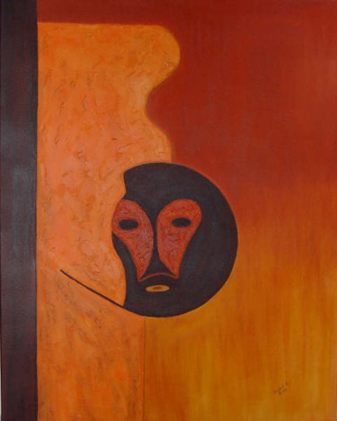 Painting titled "MÁSCARA" by Isabel Carvalho, Original Artwork