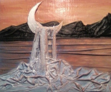 Pintura titulada "accion de la luna s…" por Vieiro Torres, Isabel, Obra de arte original