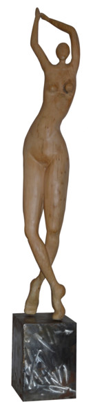 Sculpture intitulée "Opiome" par Iscara, Œuvre d'art originale, Bois