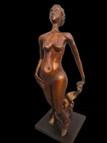 Escultura intitulada "Roxane" por Iscara, Obras de arte originais, Metais