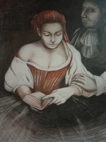 Zeichnungen mit dem Titel "Inspiration de Jaco…" von Virginie Isfaoui, Original-Kunstwerk, Bleistift