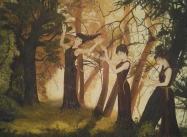 Peinture intitulée "La source de la con…" par Isha, Œuvre d'art originale, Huile