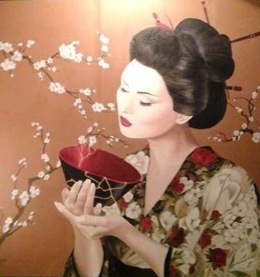 Peinture intitulée "kintsugi.jpg" par Isha, Œuvre d'art originale, Huile