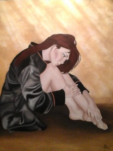 Painting titled "Retrouver sa lumière" by Isha, Original Artwork, Oil