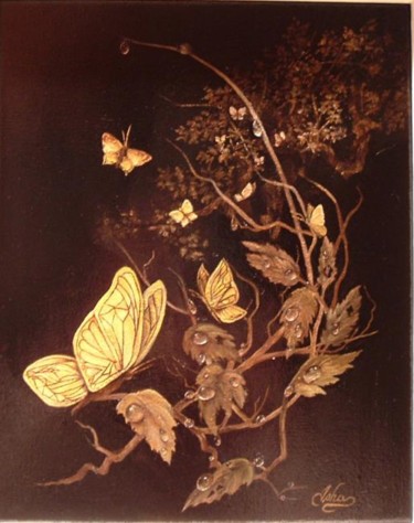 Painting titled "L'ascension" by Isha, Original Artwork, Oil
