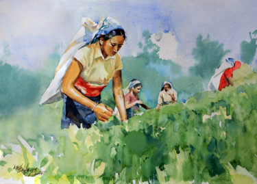 Painting titled "Picked for Perfecti…" by Ishan Senaka Hewage, Original Artwork, Acrylic Mounted on Wood Stretcher frame