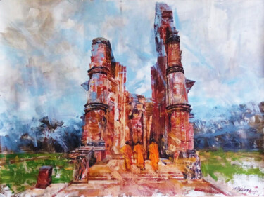 Pintura titulada "Ruined Glory" por Ishan Senaka Hewage, Obra de arte original, Acrílico Montado en Bastidor de camilla de m…