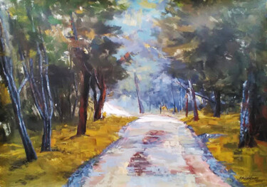 Картина под названием "Desirable Path" - Ishan Senaka Hewage, Подлинное произведение искусства, Акрил Установлен на Деревянн…