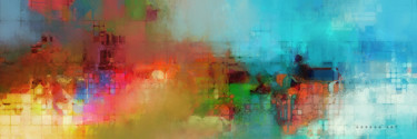 Digital Arts titled "Rain in the Window" by Ish Gordon, Original Artwork, Digital Painting