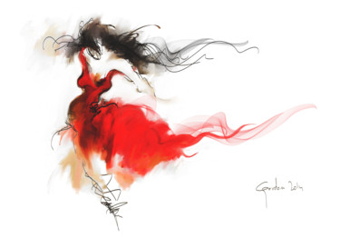 Digital Arts titled "Dancing in the Stre…" by Ish Gordon, Original Artwork, Digital Painting