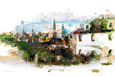 Digital Arts με τίτλο "Prague" από Ish Gordon, Αυθεντικά έργα τέχνης, Ψηφιακή ζωγραφική