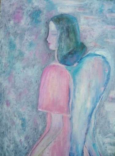 Painting titled "Angel" by Irina Ishimscai Victor Golubev, Original Artwork