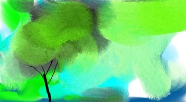 Digital Arts titled "tender greens ...na…" by Irina Ishimscai Victor Golubev, Original Artwork