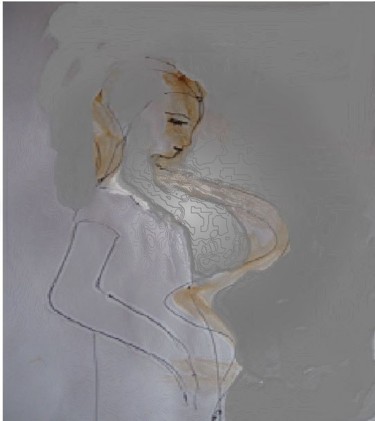 Цифровое искусство под названием "girl with scarf" - Irina Ishimscai & Victor Golubev, Подлинное произведение искусства