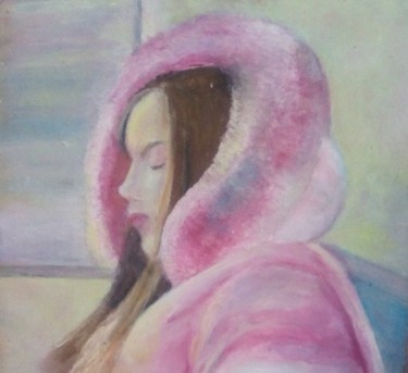 Pittura intitolato "sleeping girl" da Irina Ishimscai Victor Golubev, Opera d'arte originale, Olio