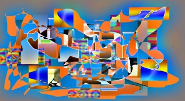Arts numériques intitulée "composition 003" par Irina Ishimscai Victor Golubev, Œuvre d'art originale, Peinture numérique