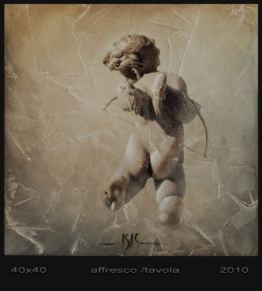 Schilderij getiteld "arrowless cupid" door Isis, Origineel Kunstwerk