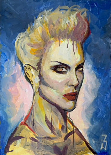 The Gaze of Awareness Schilderij getiteld "The Gaze of Awarene…" door Isidora Axis, Origineel Kunstwerk, Acryl