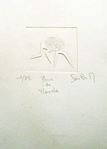 Gravures & estampes intitulée "03)c1/25 Yeux de mo…" par Isis Bi M, Œuvre d'art originale