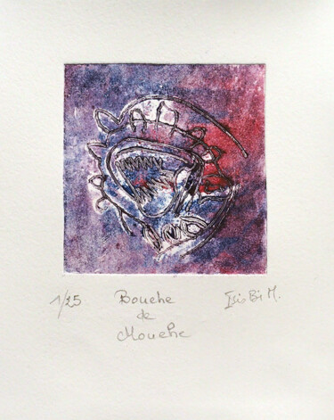 Printmaking titled "03)e1/25 Bouche de…" by Isis Bi M, Original Artwork