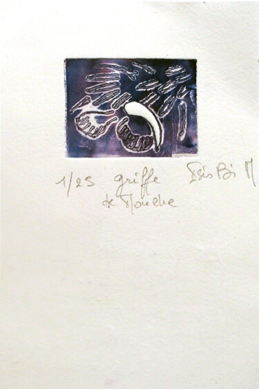 Gravures & estampes intitulée "03)f1/25 Griffe de…" par Isis Bi M, Œuvre d'art originale