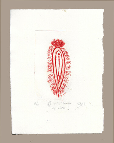 Printmaking titled "33) 5/11 Je suis ro…" by Isis Bi M, Original Artwork, Engraving