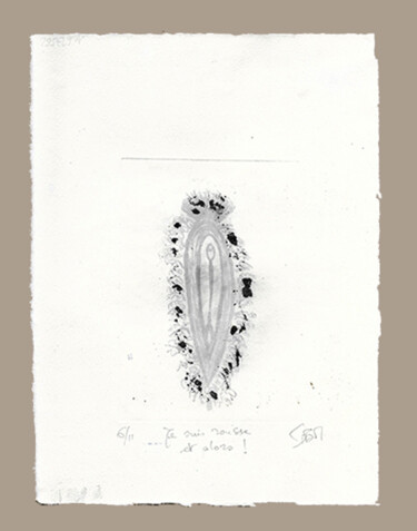 Gravures & estampes intitulée "33) 6/11 Je suis ro…" par Isis Bi M, Œuvre d'art originale, Gravure