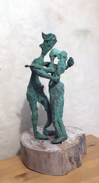 Rzeźba zatytułowany „264) Le couple Amo” autorstwa Isis Bi M, Oryginalna praca, Brąz