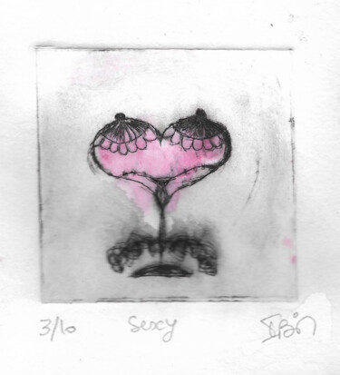 Printmaking titled "77*) Sexy 3/10" by Isis Bi M, Original Artwork, Engraving