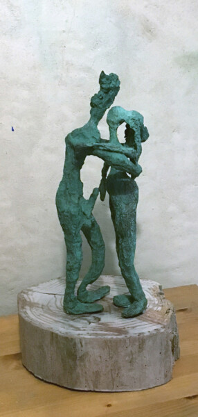 Escultura titulada "264) Le couple Amo…" por Isis Bi M, Obra de arte original, Bronce
