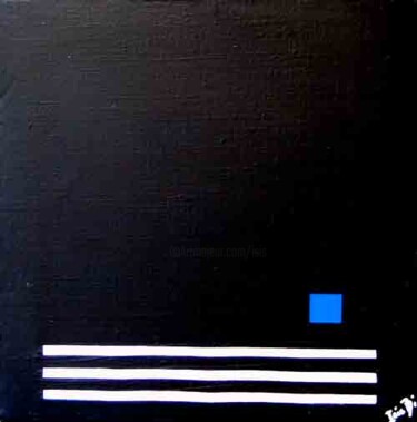 Peinture intitulée "Série noire - 12 -…" par Isis Bi M, Œuvre d'art originale, Huile