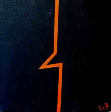 Schilderij getiteld "Série noire - 16 -…" door Isis Bi M, Origineel Kunstwerk, Olie