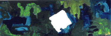 Painting titled "Or bleu or n°70" by Isis Bi M, Original Artwork, Oil