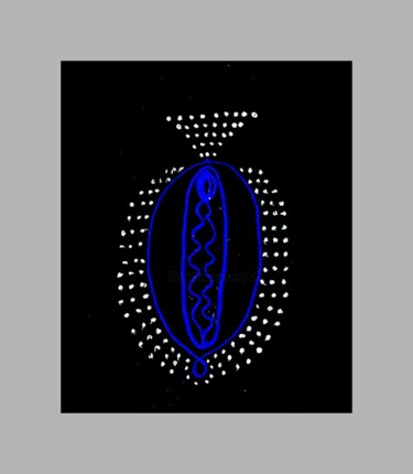 Arts numériques intitulée "21) Vulve bleue" par Isis Bi M, Œuvre d'art originale