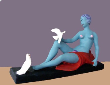 Sculpture intitulée "118) Déeesse Astart…" par Isis Bi M, Œuvre d'art originale, Autre