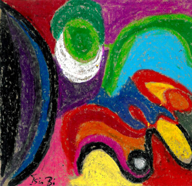 Картина под названием "131) Craies grasses…" - Isis Bi M, Подлинное произведение искусства, Масло