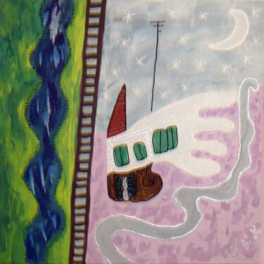 Peinture intitulée "194) Ma-maison-port…" par Isis Bi M, Œuvre d'art originale, Acrylique