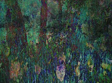 Digital Arts titled "garden dream stars" by Millenia Foxtrot (Shadow Zero), Original Artwork, Digital Painting