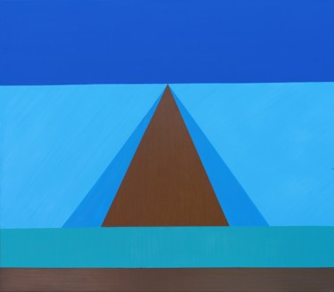 Malerei mit dem Titel "Pyramid - Compositi…" von Iskan, Original-Kunstwerk, Öl