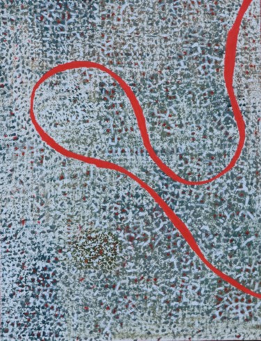 Картина под названием "Red Road" - Iskan, Подлинное произведение искусства, Масло