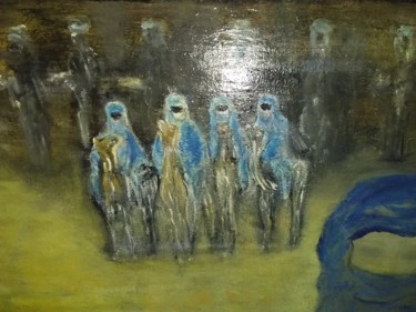 Painting titled "Touaregs" by Thm, Original Artwork, Acrylic