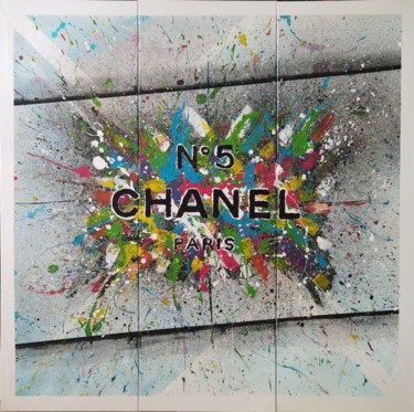 Painting titled "Splash chanel" by Fmr, Original Artwork, Acrylic