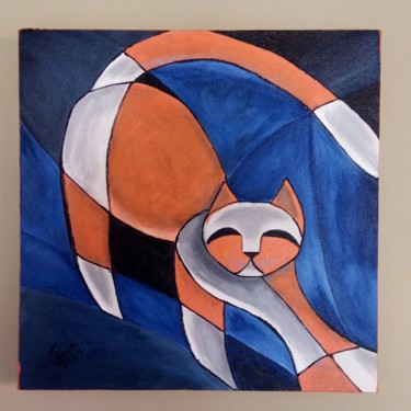 Pittura intitolato "O gato" da Ismael Silva, Opera d'arte originale, Inchiostro