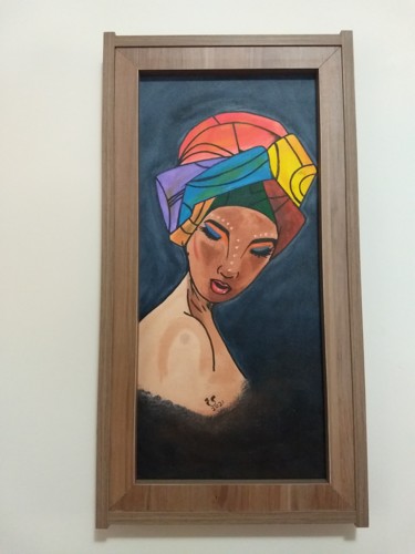 Peinture intitulée "Negra" par Ismael Silva, Œuvre d'art originale, Acrylique Monté sur Panneau de bois