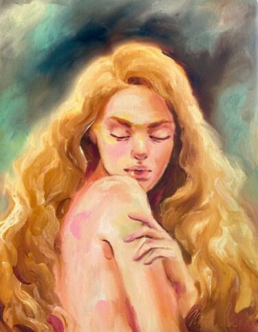 Painting titled "A touch of tenderne…" by Isolde Pavlovskaya, Original Artwork, Oil Mounted on Wood Stretcher frame