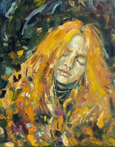 Картина под названием "Memory of autumn" - Isolde Pavlovskaya, Подлинное произведение искусства, Масло Установлен на Деревян…