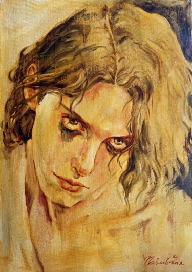 Pintura titulada ""Don't believe"" por Isolde Pavlovskaya, Obra de arte original, Oleo Montado en Bastidor de camilla de mad…